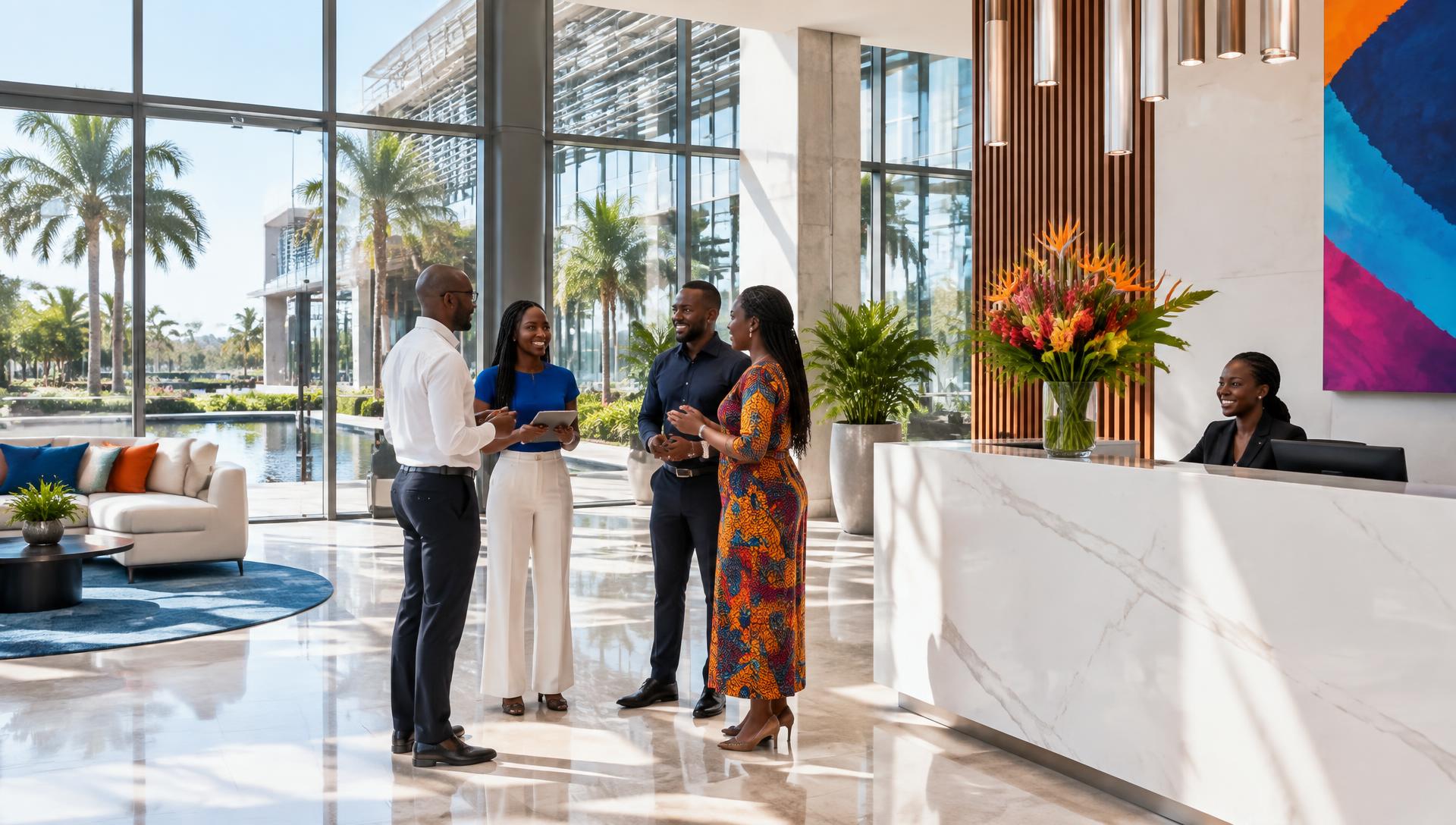 A welcoming bright clean-technology headquarters in Accra